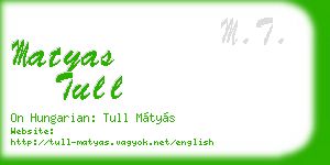 matyas tull business card